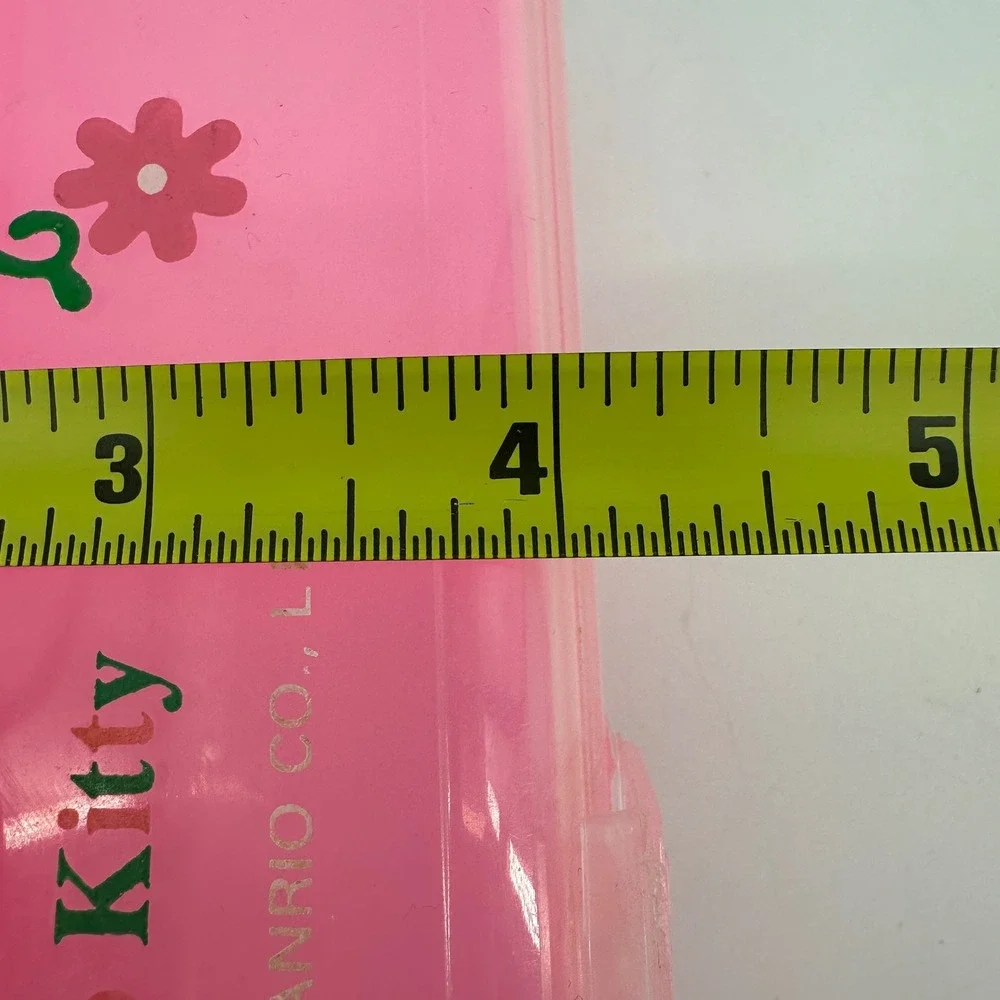 Vintage 2001 Sanrio Hello Kitty Pink Plastic 4-Compartment Organizer Box Case